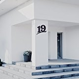 Numéro de maison 19 en Anthracite/gris, noir ou blanc, 6 mm d'épaisseur en verre acrylique – design original alezzio – inoxydable, aux UV et lavable, anthracite ...
