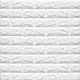 Nunubee 3D Motif de Briques Tile Mur Stickers Polyéthylè Éponge Stickers Muraux DIY Auto-Adhésif Autocollants Imperméable Papier Peint Décoration pour ...