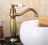 Ohcde Dheark Cuivre Antique robinet de salle de bain rustique robinet de lavabo Laiton antique de cuisine pour robinets Torneiras ...