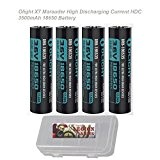 Olight S1R customized RCR123A 5C, S2R S30R 3200mAh 3600mAh 18650, X7 High Discharging Current HDC 3500mAh 18650, Rechargeable for S1 ...