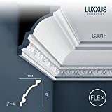 Orac Decor C301F LUXXUS Corniche Moulure Cimaise flexible Décoration de stuc Profil décoratif du plafond | 2 m