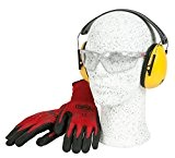 Oregon 572870 Kit de sécurité pour débroussailleuse/tondeuse avec gants, Earmuff et lunettes