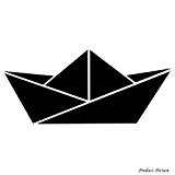 Origami bateau (19,3 cm x 8,5 cm) Choisir votre couleur 18 couleurs en stock Chambre Enfant, Salle de Bain, chambre enfants Stickers, vinyle ...