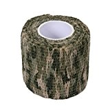 Ouneed® Non-woven natural latex, Outil de chasse Armée Camo extérieur Camouflage Furtif Waterproof Tape Wrap Durable,5cm/2.0" (vert)