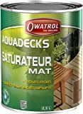 Owatrol Aquadecks Saturateur mat à l'eau tous bois 2,5 L Teck