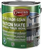 Owatrol Solid Color Stain Finition deco mate opaque tous bois 2,5 L Taupe