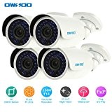 OWSOO 4 * AHD 720p 1500TVL Caméra Bullet Megapixel Outdoor/Indoor Sécurité CCTV + 4 * 60ft Câble de Surveillance en ...