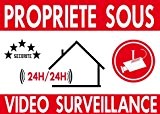 Panneau de dissuasion "propriéte privée sous vidéo surveillance" 300x200mm