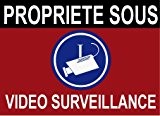 Panneau de dissuasion "propriété sous vidéo surveillance" 150x100mm