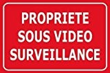 Panneau de dissuasion "propriéte sous vidéo surveillance" 300x200mm