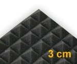 Panneaux acoustiques 400 x env. 50 x 50 x 3 cm, noir anthracite, FSE (à mVSS302), ignifugé Panneaux acoustiques Voltige, panneaux acoustiques