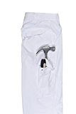 Pantalon de peintre blanc ceinture réglable et poches genoulillére