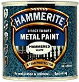 Peinture Hammerite de métal martelé 250ml Blanc