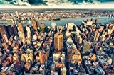 Peinture murale de New York Skyline - Coucher de soleil Manhattan Amérique États-Unis Amerika USA Big Apple NYC | photo ...