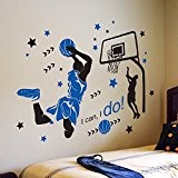 Peintures murales de l'garçons autocollant hostel chambres à coucher décorées papier peint Dunk Dunk 130*99cm basket-ball
