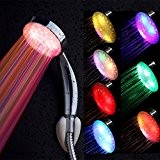 pepeng 7-colors lumineux LED tête de douche douchette, pomme de douche à la lumière aux couleurs changeantes automatique votre salle ...