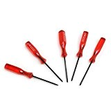 Pixnor 5pcs Triwing TRIGRAMME Y Embout tournevis Tournevis pour Nintendo Wii DS DS Lite GBA (rouge)