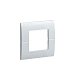 plaque hager systo 2 modules blanche