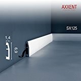 Plinthe Profil de décoration Orac Decor SX125 AXXENT Protection de câble résistant aux choces Moulure | 2 m