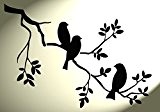 Pochoir en Mylar Motif arbre 3 oiseaux format A3 420 x 297 mm