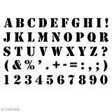 Pochoir Home Deco - 10 x 15 cm - Alphabet Industriel Stencil
