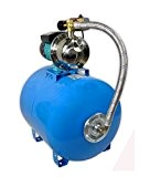 Pompe d'arrosage POMPE DE JARDIN pour puits 1100 W 60l/min avec ballon surpresseur 100L