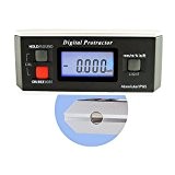 Portable Digital Protractor Angle Finder Niveau Inclinomètre Magnétique 0 ~ 360 degrés pour métal en bois LCD Rétro-éclairage intégré à ...