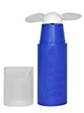 Portable Mini Pocket Fan BLUE Cool Air Hand Held Battery Travel Summer Hot Blower Cooler Lipstick Shape Wind Kids Adult ...
