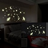 POSSBAY 300x210mm Glow in Dark DIY Beautiful Star Wall Decor Vinyl Decal Sticker Removable Nursery Kid by Possbay