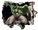 Poster Marvel The Hulk Crack Sticker mural Image Art Mural Version 2 Taille 1000 mm x 600 mm (L)