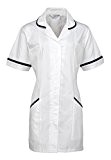 Pour travail World WW164 Heathcare d'infirmière-Tunique à col rond & Passepoil contrasté -  Multicolore - 38