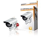 Premium Faux/Modèle Caméra De Sécurité CCTV Solaire Avec Voyant Clignotant - Intérieur Extérieur - Argent [version:x7.5] by DELIAWINTERFEL