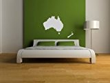 Premium Sticker mural Sticker mural Australie + Carte Nouvelle-Zélande 100 cm x 72 cm Motif : # 310 Blanc