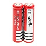 PRO lIGHT- UItraFire BRC 18650 4200mAh (2pcs) + 2 PCs / Lot plastique dur Boîte de rangement de la batterie ...