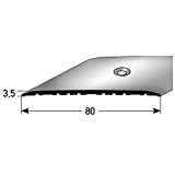Profilé de transition / Bande de seuil / 80 mm, type: 350 (Aluminium anodisé, centre foré), couleur: bronze clair