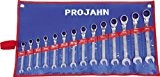 Projahn 3994 GEARTech Trousse de 14 clés mixtes plates à fourche et à cliquet réversible