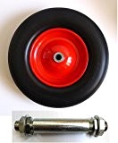 PU roue de brouette 4.80/4.00–8 Ø390 mm stahlfelge avec axe, 200 kg