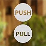 Pull Push Door Stickers Shop Window Salon Bar Cafe Restaurant Office Vinyl Sign by Wall4stickers
