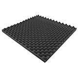 Pyramidenkönig Mousse d'isolation acoustique en polyuréthane Anthracite/noir 50 x 50 x 3 cm