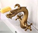 Qwer Tous les anciens conseils de cuivre robinet mélangeur eau chaude et froide Conseils clé mitigeur lavabo robinet de salle