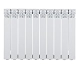Radiateur panneau aluminium - 1039W - 81x57x8 cm - 10 éléments - blanc