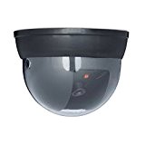 Relaxdays Fausse caméra surveillance 360 degré lampe LED caméra factice, noir