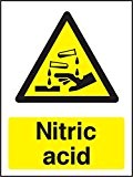 Risque chimique Panneau d'avertissement d'acide nitrique