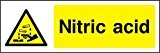 Risque chimique Panneau d'avertissement d'acide nitrique