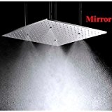 Robinet 50,8 cm 304 en acier inoxydable Montage plafond Tête de douche de salle de bain avec de l'eau Pulvérisation Et Pluie ...
