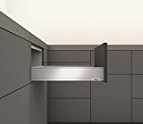 Ronin Furniture Fittings® Blum LEGRA Box tiroir – Hauteur M avec éclisses de rails et corps avec Tip on Blumotion, nominale Longueur ...