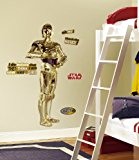RoomMates 539103 Star Wars C3PO Autocollant Géant Repositionnable Or 0,01 x 60 x 146 cm