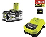 Ryobi Batterie rbc18l50 18 V et chargeur, 1 pièce, noir, vert, 5133002601