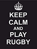S3889 BLACK KEEP CALM AND PLAY RUGBY FINE WALL ART NOSTALGIC VINTAGE RETRO FUNNY METAL ADVERTISING WALL SIGN by S2A
