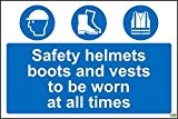safety helmets bottes et vestes pour être porté à tout moment de sécurité 1,2 mm en plastique rigide, dimensions : ...